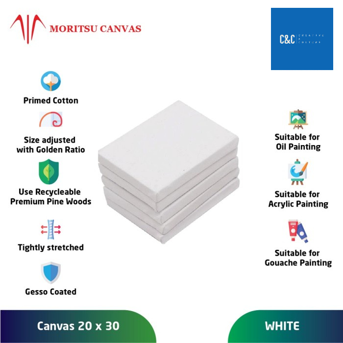 

Kanvas Lukis Moritsu 20 x 30 Student Edition - Moritsu Canvas 20 x 30
