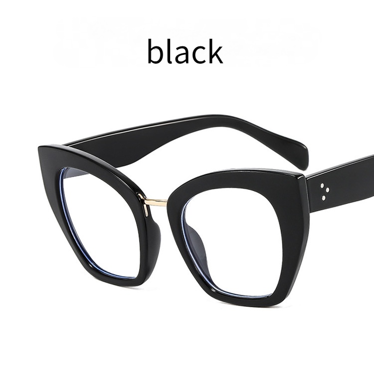 Oversized Cat Eye Anti Blue Light Eyeglasses Rice Nail Glasses for Women