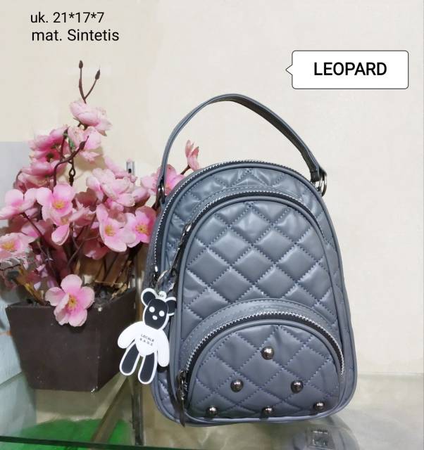 Sling bag jait stud mewah tas ransel wanita