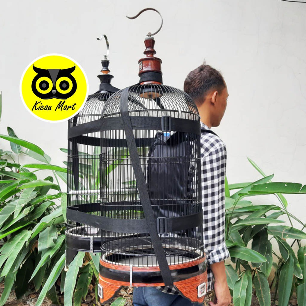 TAS BURUNG TAS GENDONG BAWA SANGKAR KANDANG MURAI KACER LOVEBIRD TAS 4 TALI BENTUK KOTAK SEMPATI TS4KT