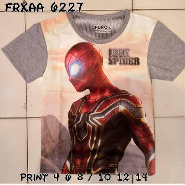 Kaos Furo Karakter Spiderman/Superman/Bumblebee/Transformers/The Avengers