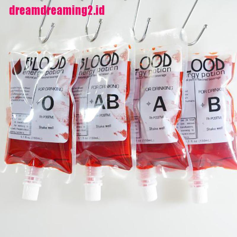 （✔✔❤10pcs Kantong Minuman Bentuk Kantong Darah Untuk Cosplay Zombie Halloween