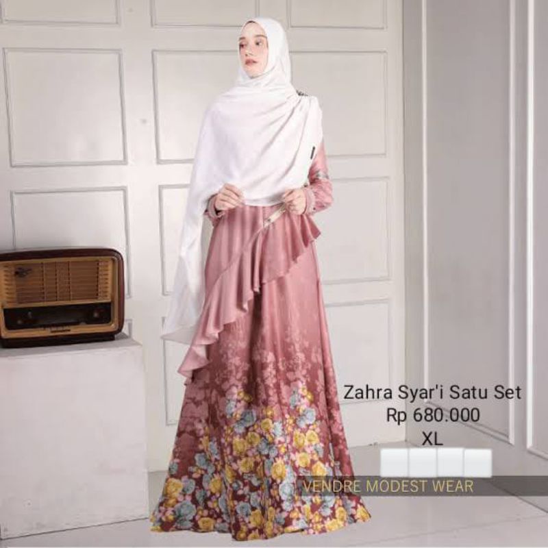 VENDRE ZAHRA SYAR'I Jilbab Putih