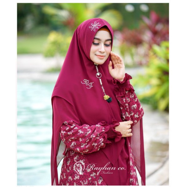 PREMIUM Set Gamis Nadine Syar'i Full Ceruty Babydoll Import LD 110