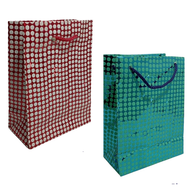 PAPERBAG METALIK - SHOPPING BAG PAPER BAG POLKADOT TAS KERTAS SOUVENIR GLITTER METALLIC EMAS SILVER GOLD GLOSSY HADIAH KADO NATAL XMAS