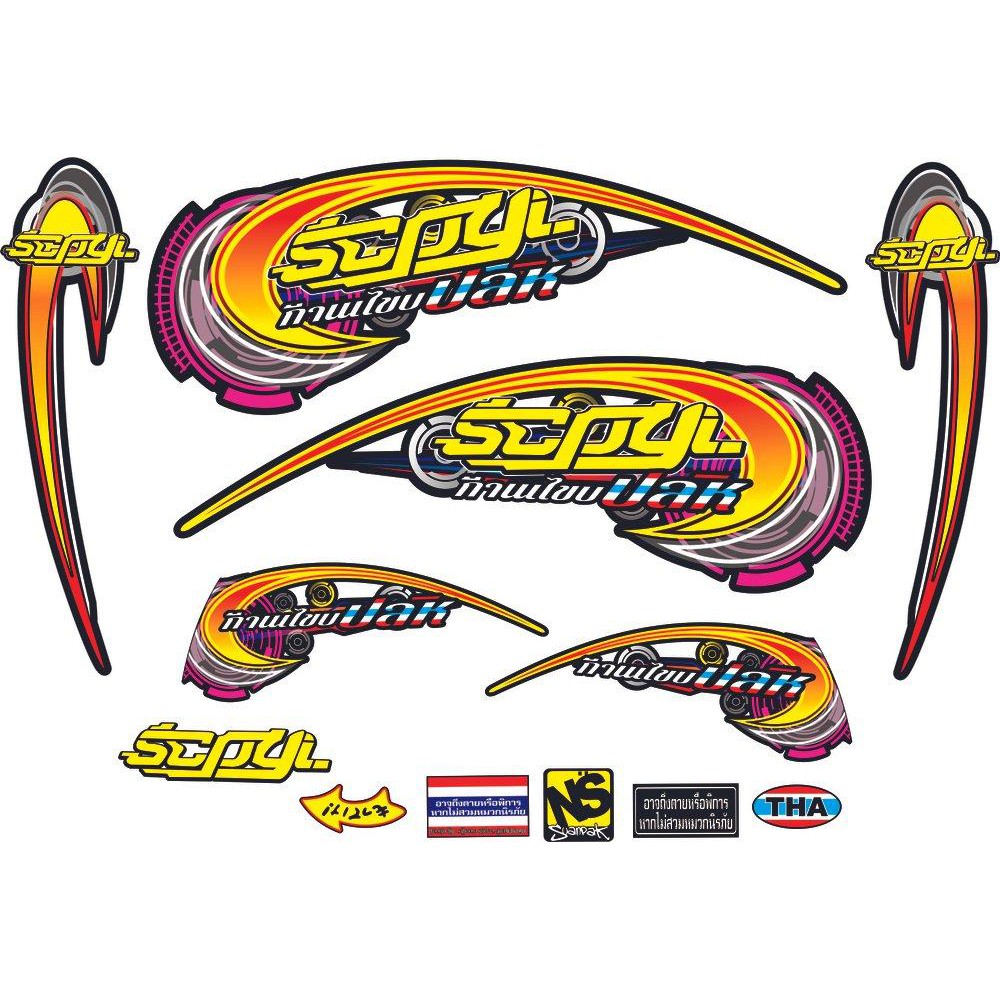 VARIASI STICKER STRIPING PLAT MOTOR SCOOPY VARIASI THAILOOK THAILOOK BABYLOOKS MOTHAI STRIPING MOTOR