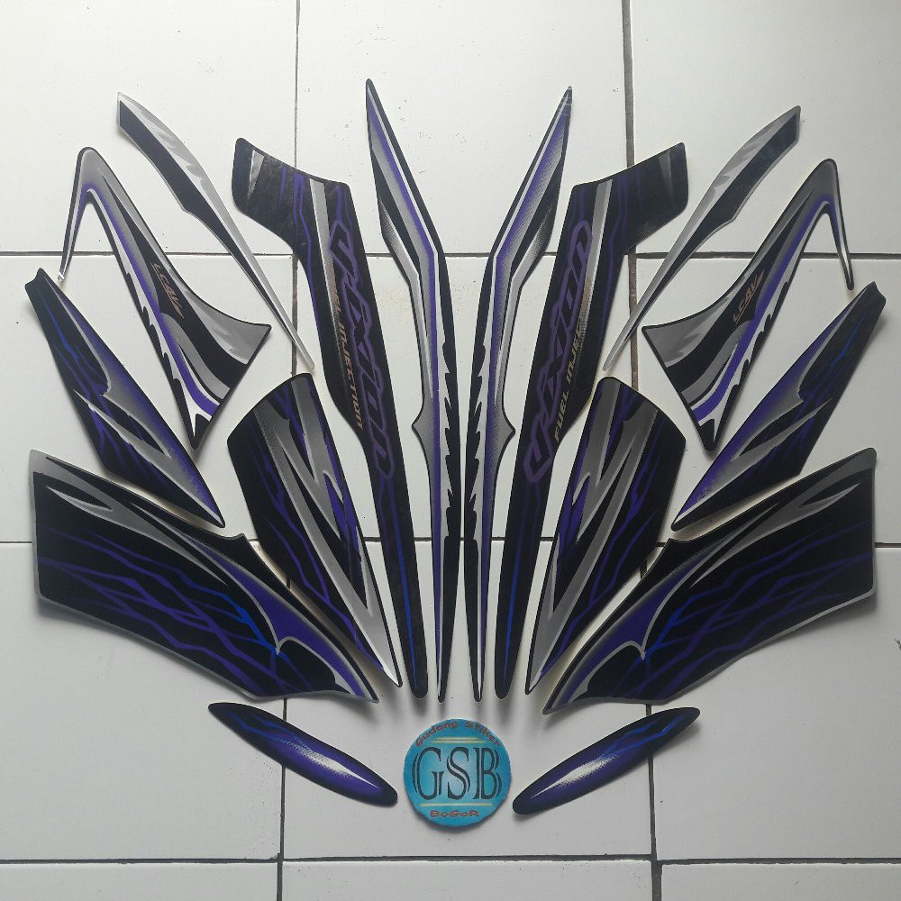 Variasi Striping old vixion 2010 ungu