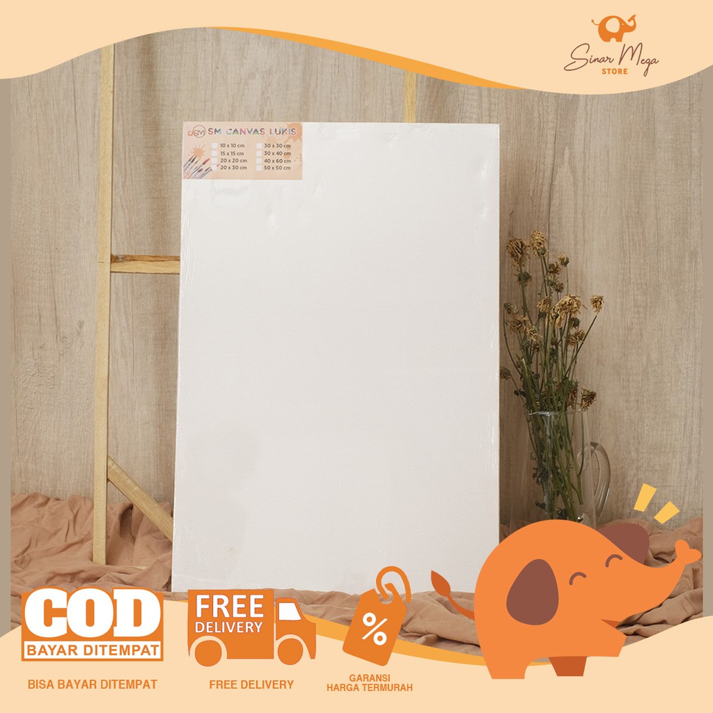

SM Canvas Kanvas 40 x 60cm (Tipis) / Media Lukis Murah Berkualitas