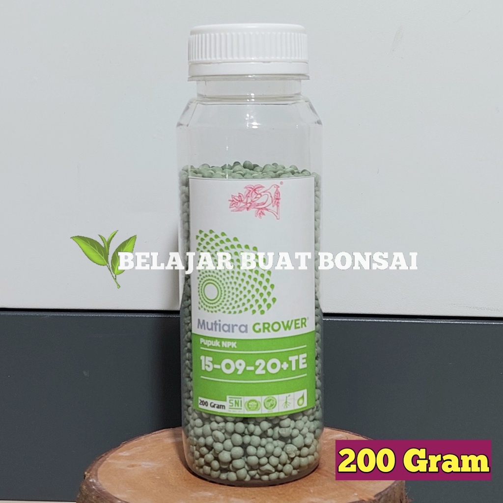 Pupuk NPK Grower 15 09 20 Plus TE Mutiara Meroke Repack 200 Gr