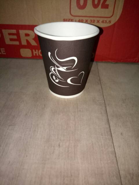 Papercup 8 oz Motif Gelas Kertas Kopi Tahan Panas 240ml Coffee 8oz