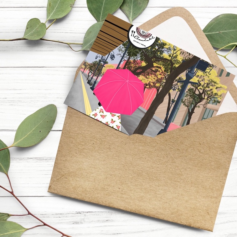 

Kartu Ucapan / Postcard Kotapink Braga Art Print