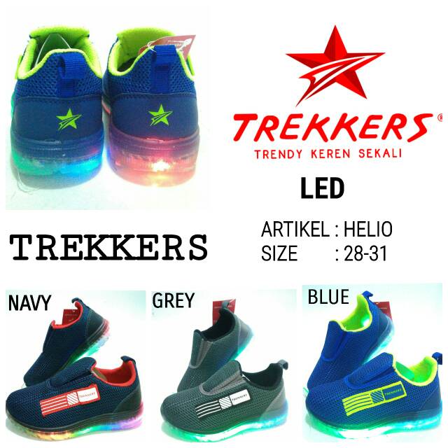SEPATU SLIP ON ANAK FASHION TREKKERS HELIO SEPATU LAMPU ANAK COWOK MURAH TERBARU