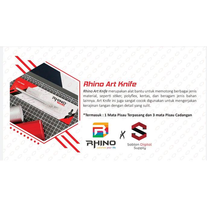 

Alat Bantu Potong Polyflex Kertas dan Kertas ( Art Knife Rhino ) sablondig55 Juara