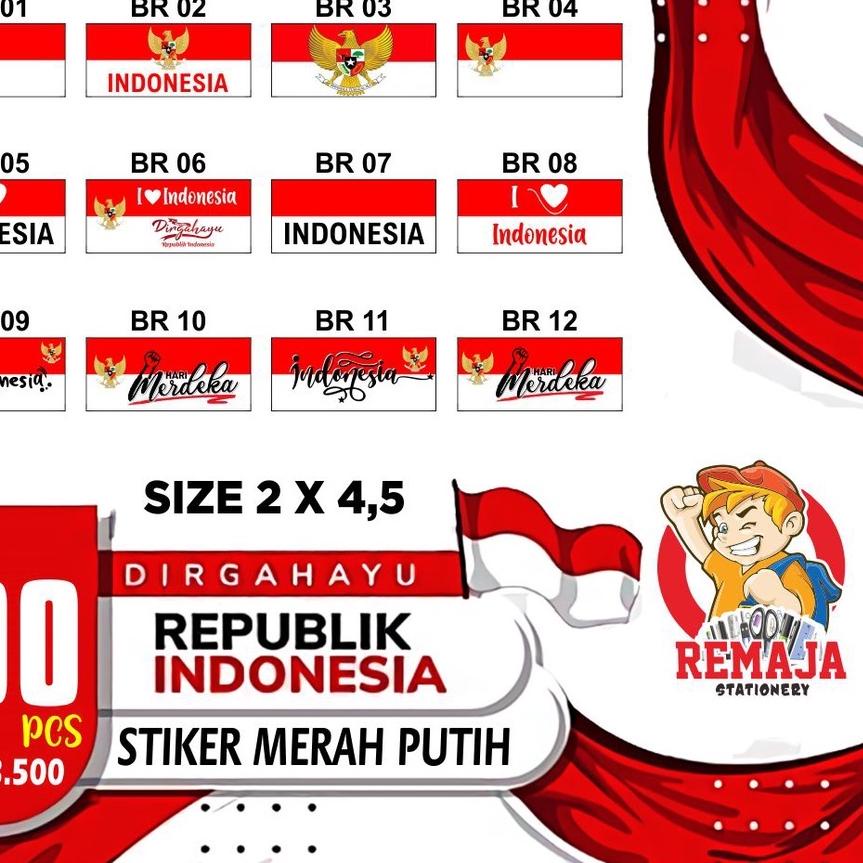 

✨PROMO Stiker / sticker pipi Merah Putih isi 100pcs / Tempelan pipi murah produck terbaik