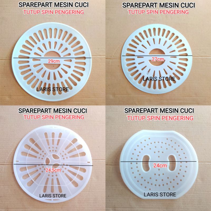 Tutup Spin / Spinner Pengering Mesin Cuci 2 tabung Semua Merk Model Bulat Oval Berkualitas