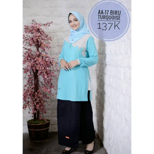 Alnita AA17/atasan alnita/atasan wanita/atasan muslim/tunik/atasan kaos/atasan murah/atasan adem