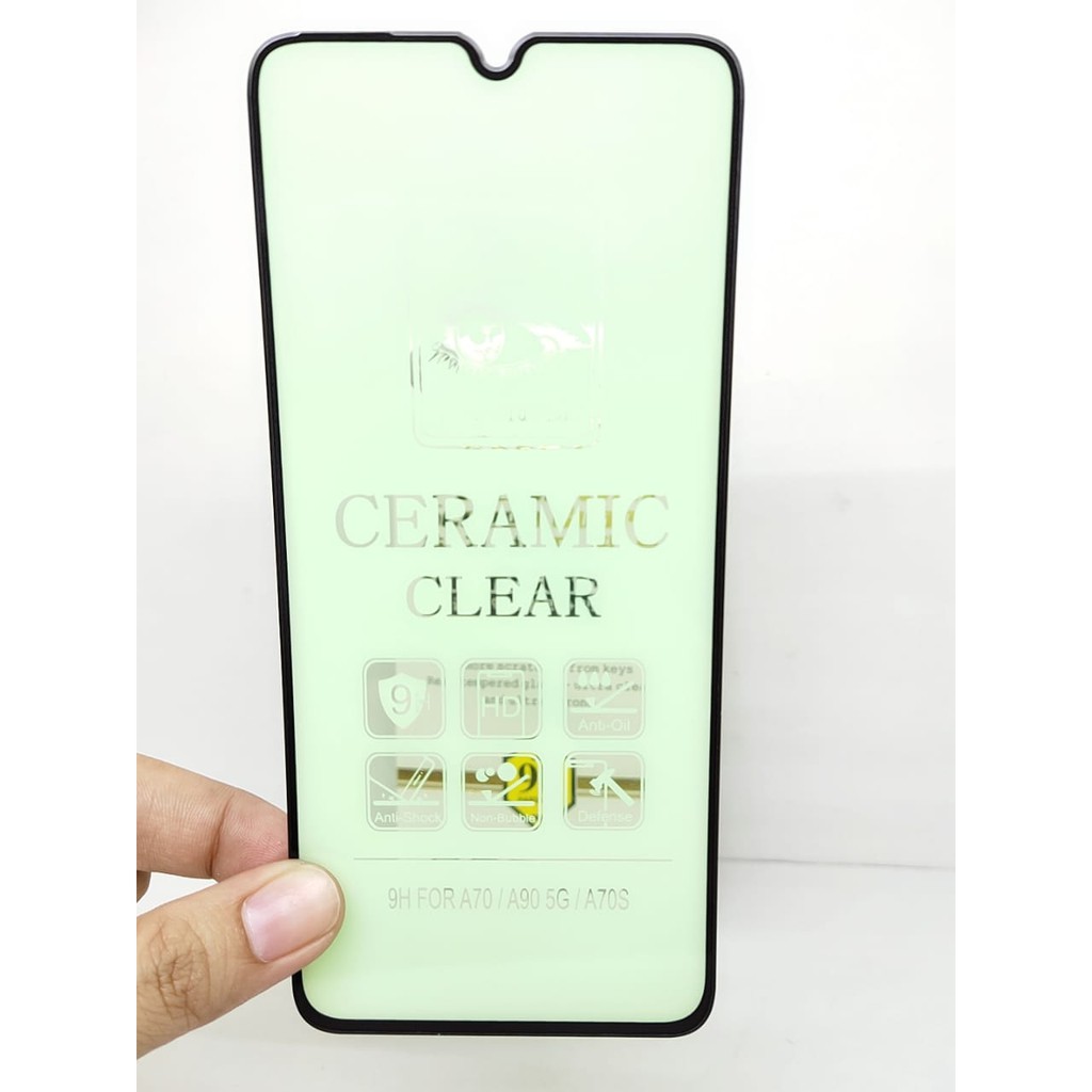 Tempered Glass Ceramic Film Samsung A70 A70s 6.7 inchi GREEN LIGHT Anti Radiasi Protection eye