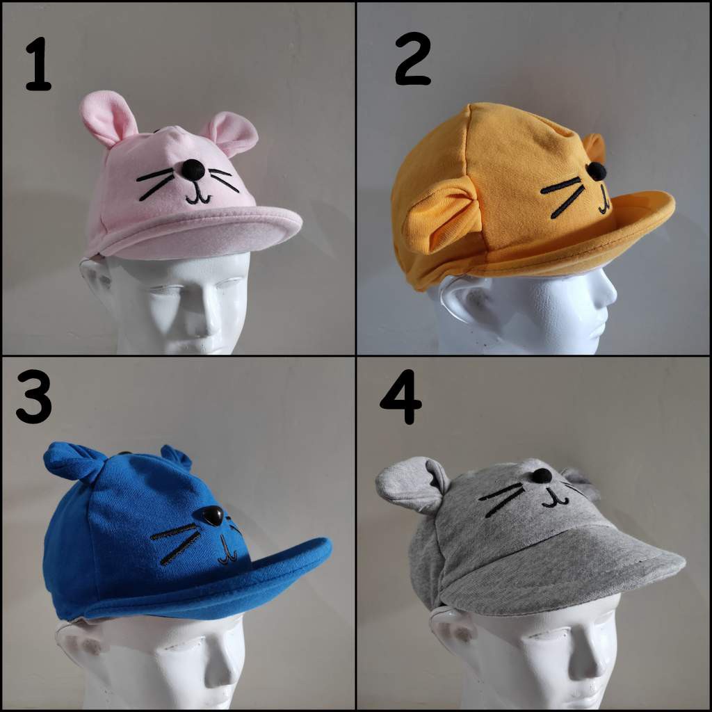 Topi bayi motif topi anak Little Mouse 3D - Topi LIL