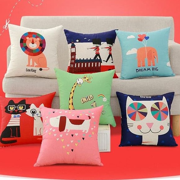 Sarung bantal sofa/Sarban/Bantal sofa motif, sarban tulisan/Sarung bantal/Bantal custom