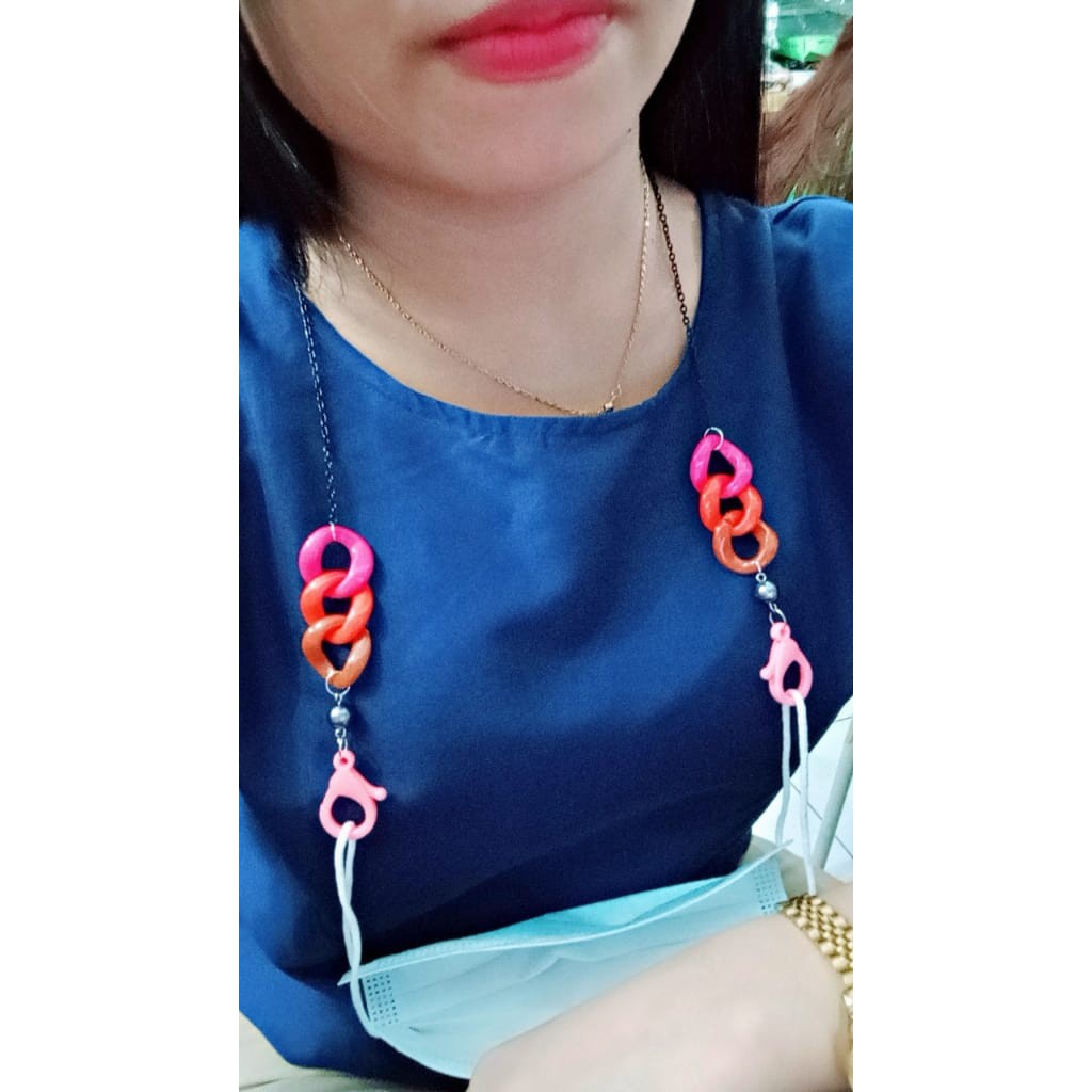 Rantai Gantungan Masker Kalung Strap Tali Masker Kalung Mask Chain Rantai Plastik Handmade