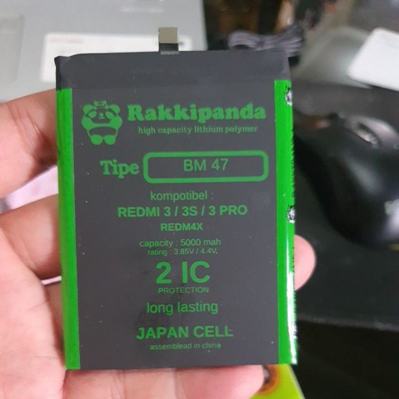 R/K- Baterai Batre battery batere Double Power Rakkipanda Xiomi BM 47 Bm47 / Redmi 3 3S 3x 3pro REDM