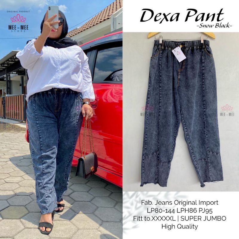 dexa pants celana jeans jumbo wanita by mee-mee