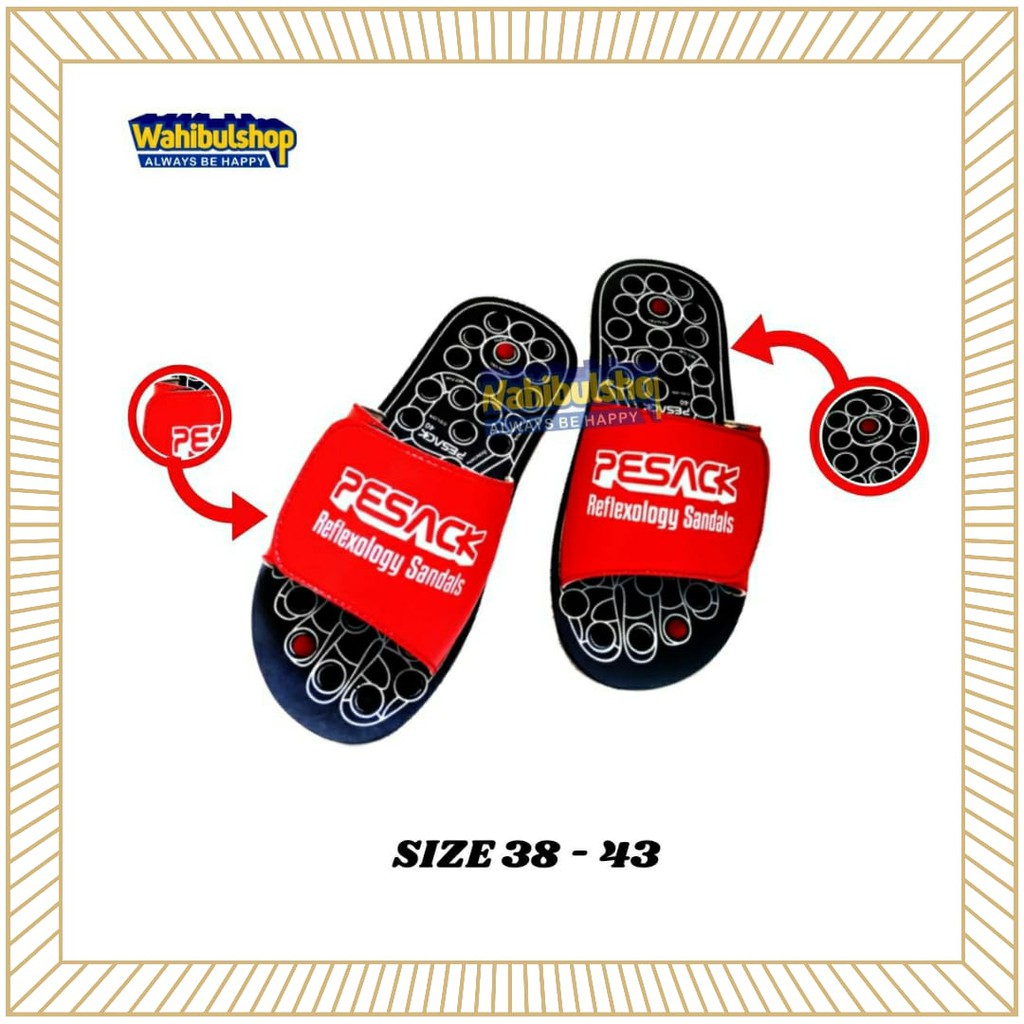 Sandal Kesehatan Terapi  Rematik Pesack Kesehatan Refleksi Size 38 - 42-5