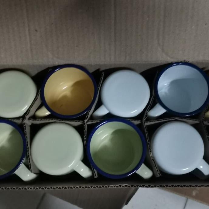 Cangkir Mug Enamel Seng Polos 6cm