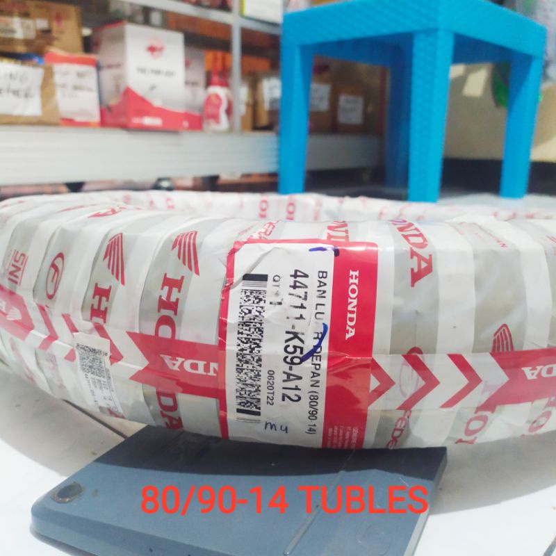 DIJAMIN ORI BAN LUAR TUBLES 80/90-14 AHM ORI BAN DEPAN MOTOR BEAT VARIO BAN LUAR TUBLES HONDA GENUIN