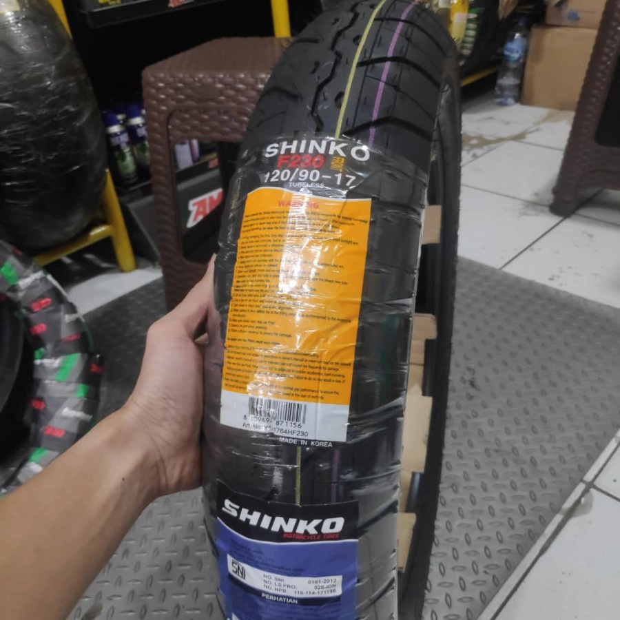 SHINKO PAKET BAN SEPASANG 120/90/17 & 170/80/15 E230 BRAND NEW 2021