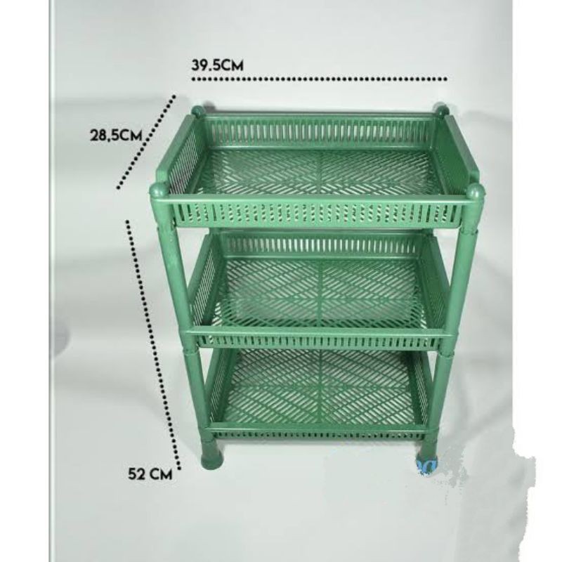 Rak Serbaguna rak bumbu  besar susun 3 / keranjang susun 3 bawang bumbu