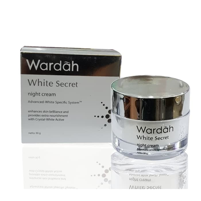 WARDAH WHITE SECRET NIGHT CREAM 30 GR . KRIM MALAM