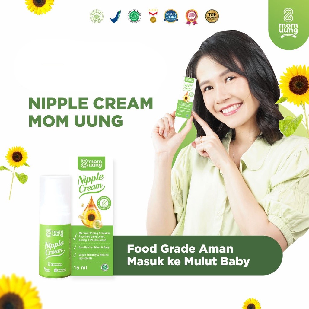 MOM UUNG Nipple Cream Natural Ingredients - Krim Puting Lecet