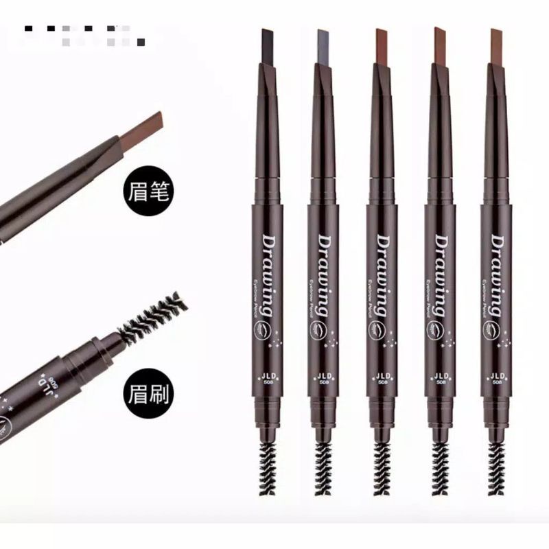 DNM Drawing Eyebrow Brow Definer Pencil - Pensil Alis Tahan Air Tahan Lama - Eyebrow Pencil Waterproof Longlasting