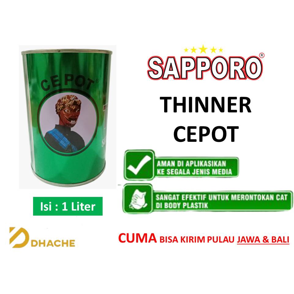 Thinner Cepot Super HG Hijau Perontok Cat 1 Liter