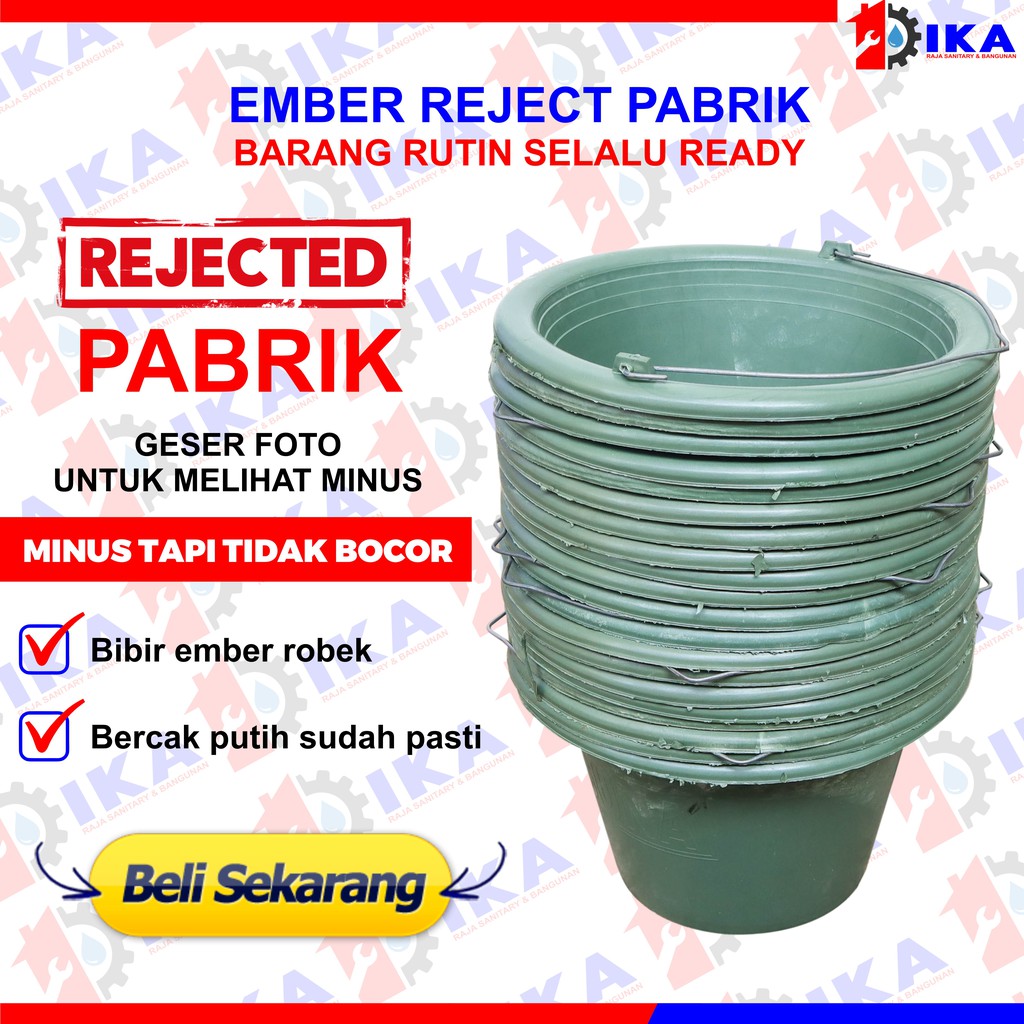 TERMURAH ! Ember cor hijau / ember murah / ember cupang (BARANG REJECT PABRIK ADA MINUS BIBIR ROBEK)