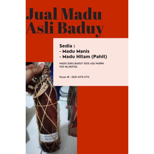 

Madu Murni Suku Baduy