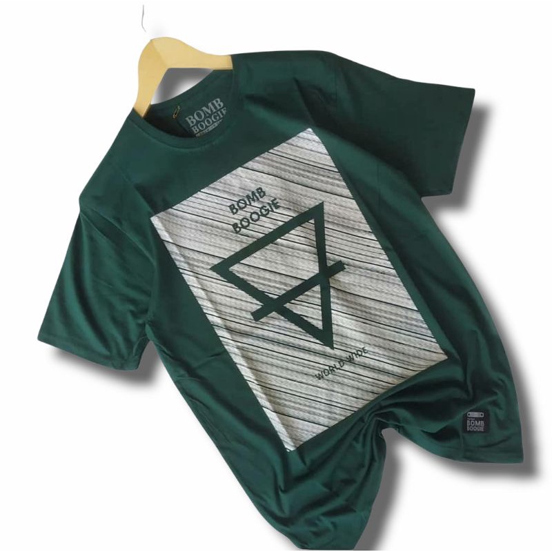 Kaos Pria Lengan Pendek Kaos Distro Baju Kaos Bombogie Original Size L dan XL-4