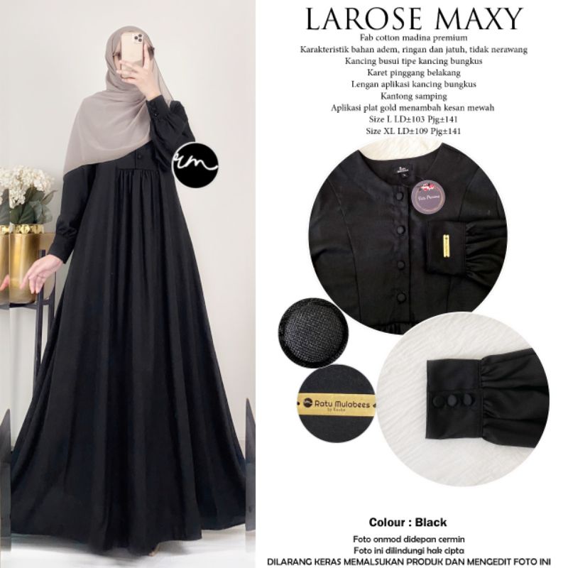 Larose Maxy Gamis Terbaru by Ratu Mulabees
