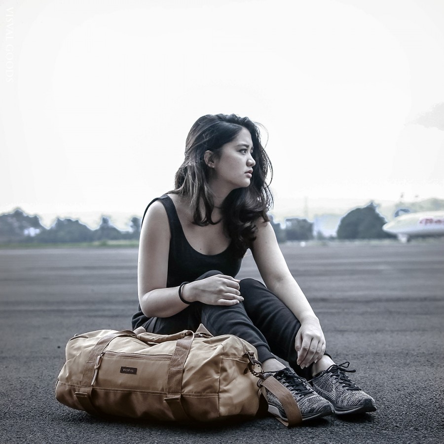 Tas Pria Wanita Visval Duffle Atom Khaki