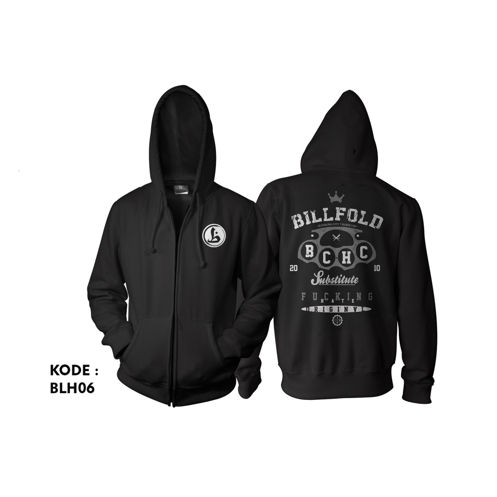 Jaket billfold band/zipper hoodie billfold band blf06c