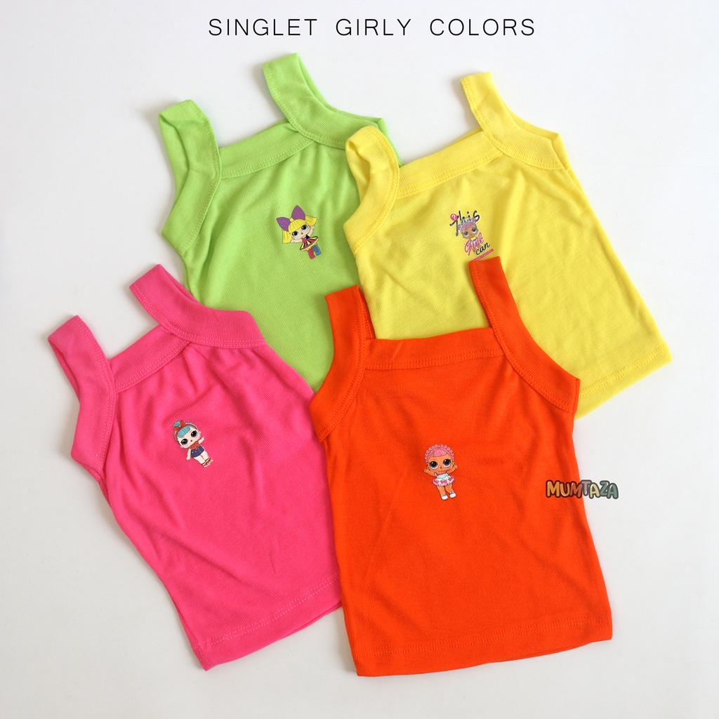 Singlet Anak Perempuan SML XL ~ Singlet anak cewek ~ SInglet anak ~ singlet bayi ~ kutung anak