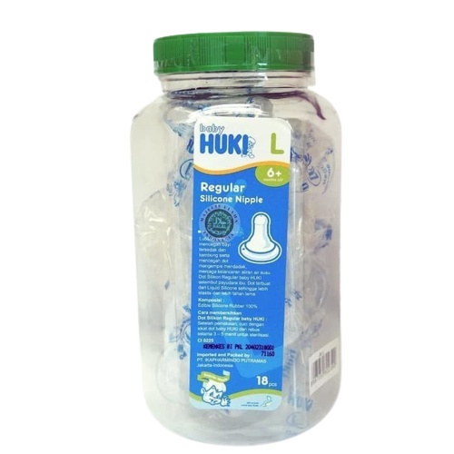 HUKI NIPPLE DOT Silicone Reguler - Karet Dot Empeng Bulat Bayi Huki Size S M L Eceran Satuan Ecer