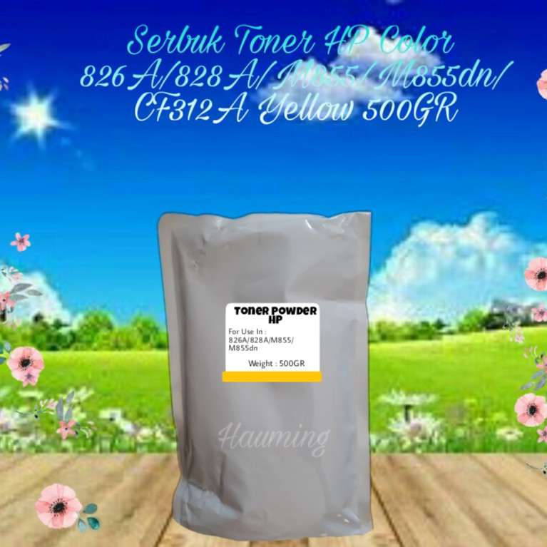 Serbuk Toner Refill HP Color 826A 828A M855 M855DN M855X+ M-855 855DN CF312A Yellow 500gr