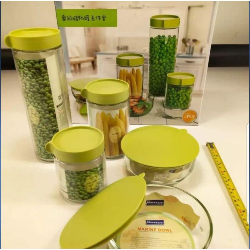 Toples Kaca Set Tebal 10Piece Bowl Marine 5 pcs Glassware