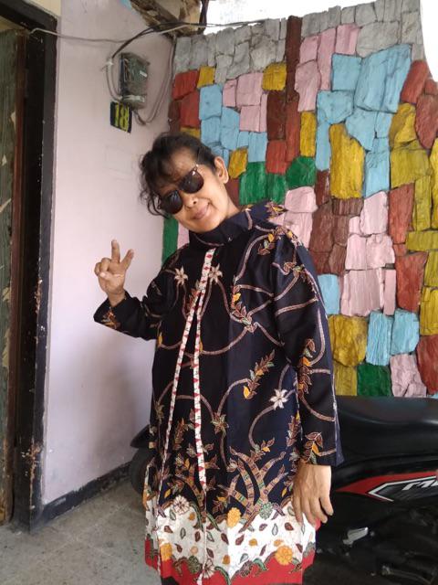 Batik Wanita Asj Sa Hrb026 Kenongo Kemeja Tosca Pendek