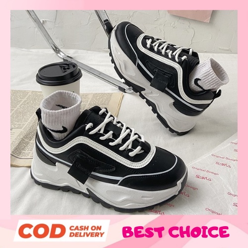 LFS-SW327 Sepatu Sneakers Wanita Sport Korea 2022 Impor COD TERMURAH