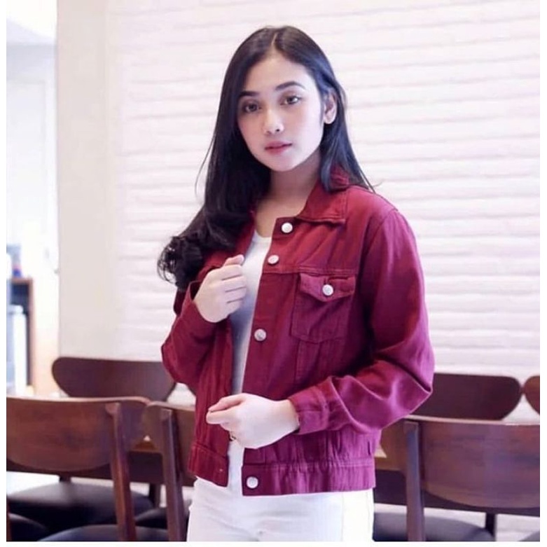 JACKET JEANS WANITA BIONDY  DENIM JAKET DENIM WANITA JAKET CEWE CEWEK JAKET MURAH TERBARU