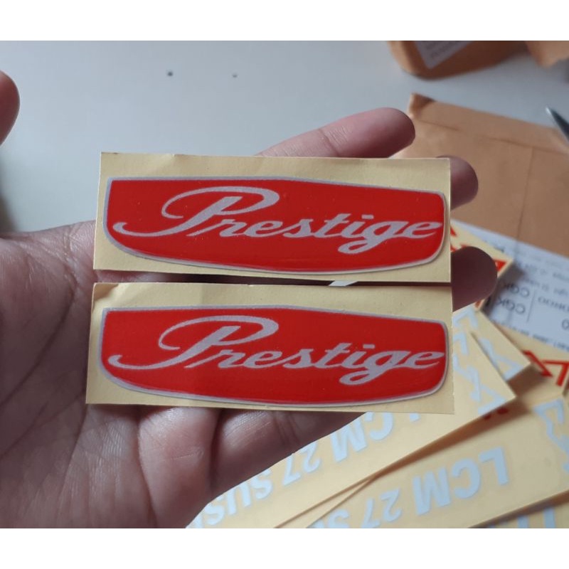 stiker emblem resin prestige harga 2 biji