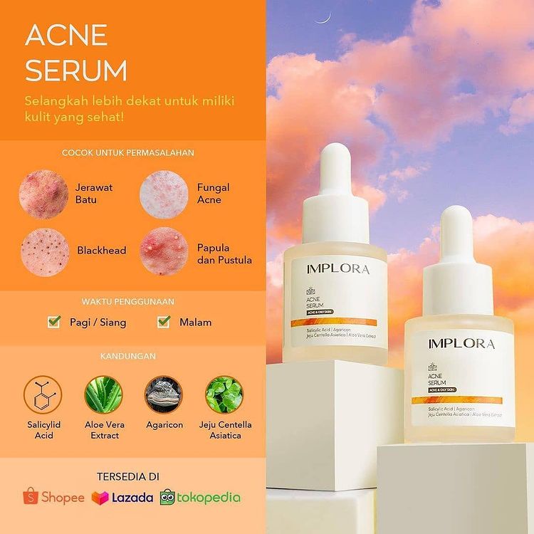 SERUM IMPLORA ACNE SERUM / BRIGTENING LUMINOUS / MIDNIGHT SERUM / PEELING SERUM / HYDRATING / BAKUCHIOL / RETINOL